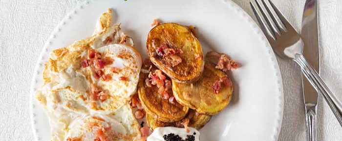 Fried Potato Steaks with Sour Cream Fried Potato Steaks with Sour Cream