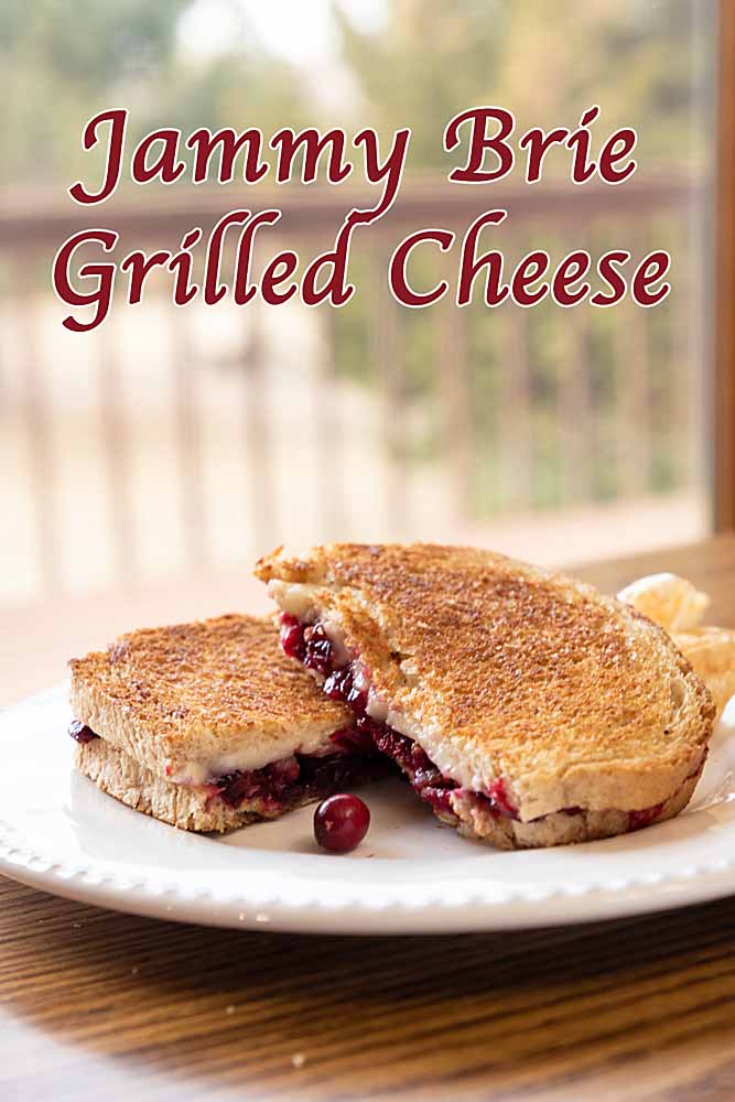 Rev up taste and nutrition with this Jammy Brie Grilled Cheese Sandwich. I used sugar free cranberry jam, but you can use anything. Bacon optional.
