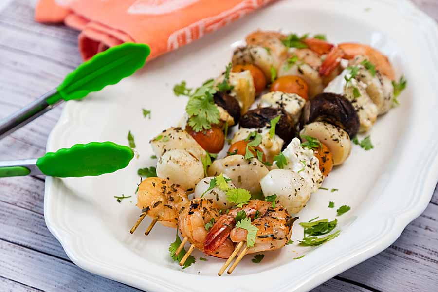 Seafood kabob clearance