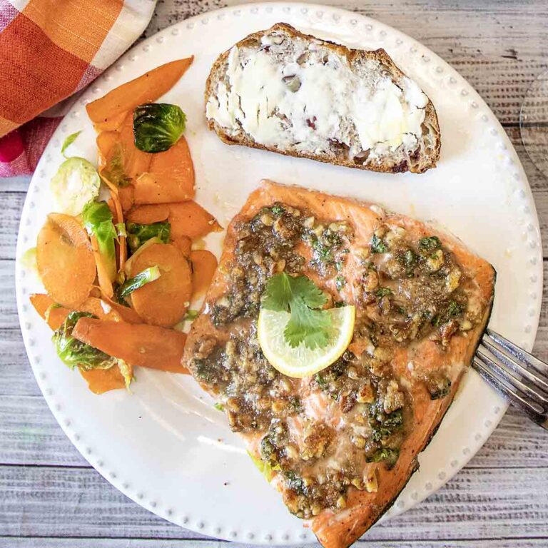 honey pecan crusted salmon