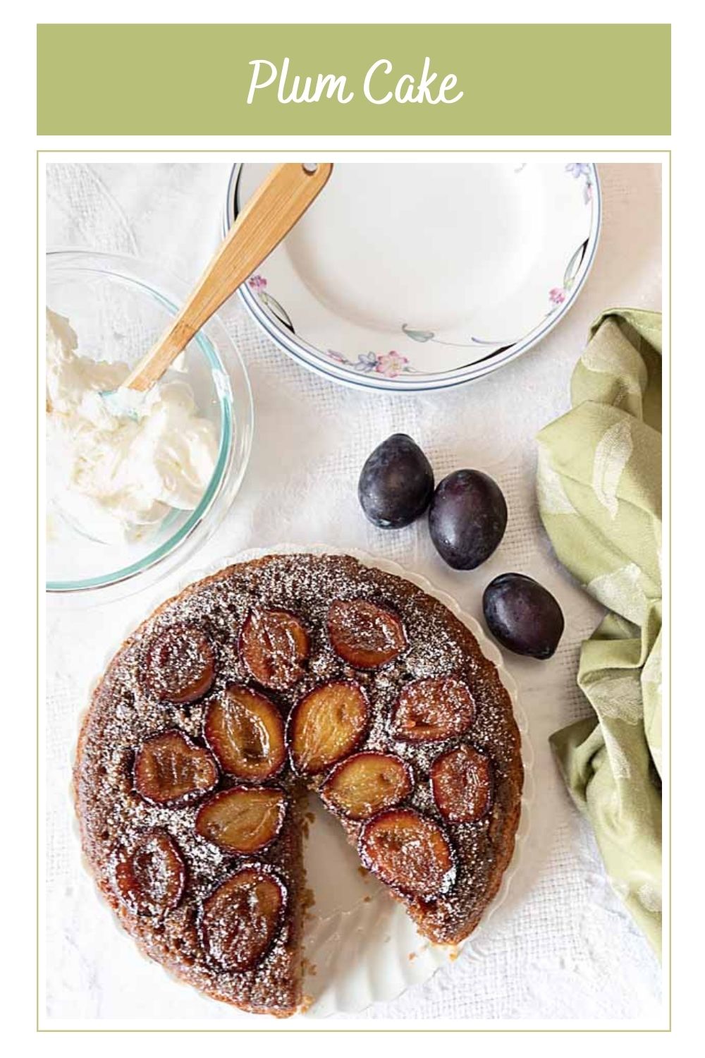 Plum Upside Down Cake Recipe