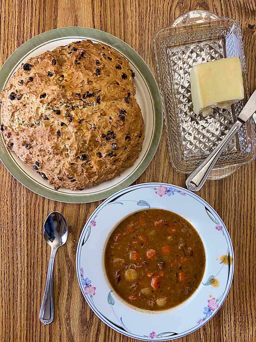 Soda bread is an easy bread and this Irish Soda Bread with Raisins is chewy, flavorful, slightly sweet and perfect for St Patrick's Day!