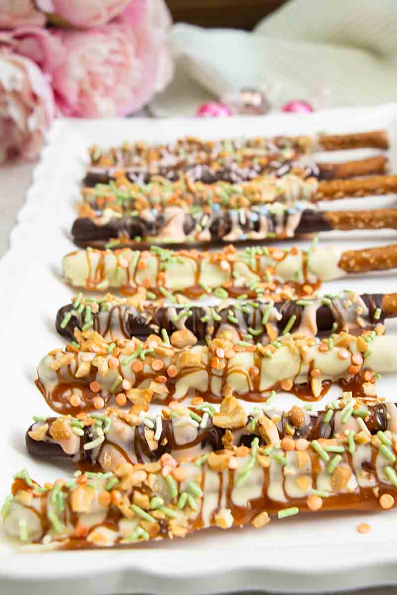 chocolate dipped pretzel rods recipe