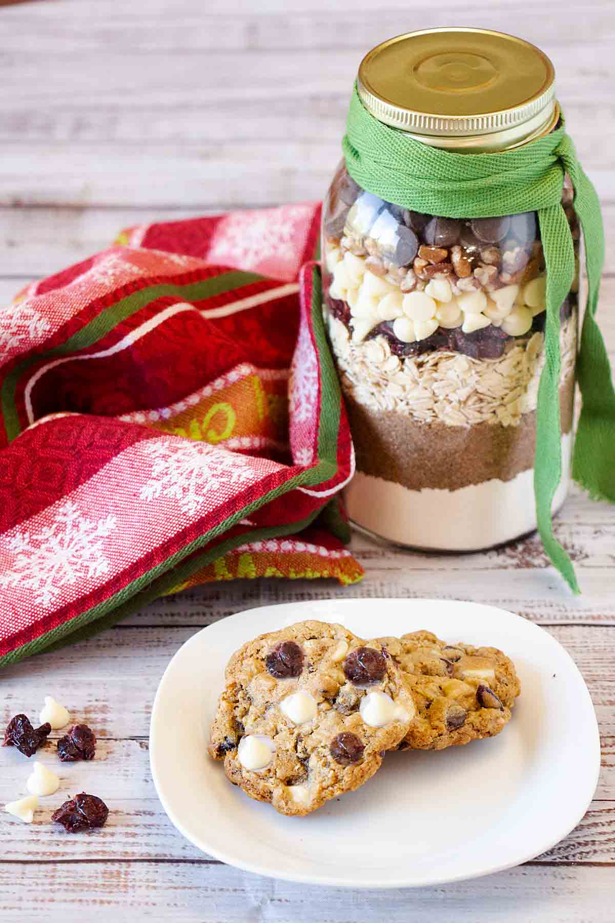 Cranberry White Chocolate Oatmeal Cookies In A Jar - Suburban