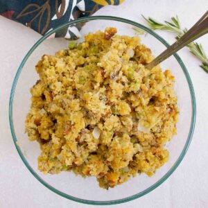 With a rich savory flavor, Oyster Cornbread Dressing, will put your Thanksgiving turkey (or other meats) over the top! 