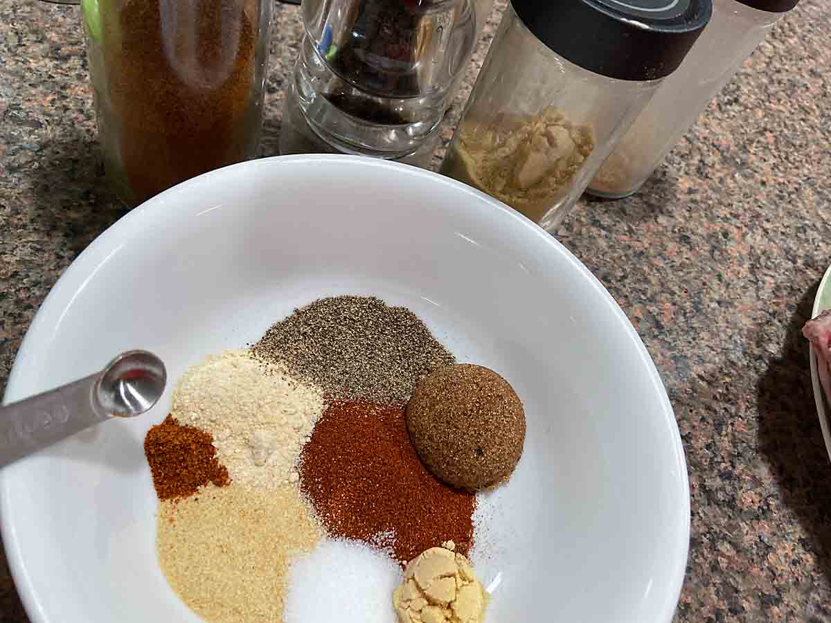 Mix spices for ribs