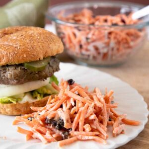 Carrot Raisin Salad with Hamburger