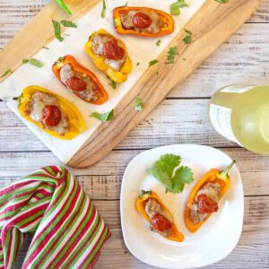 sausage stuffed mini peppers