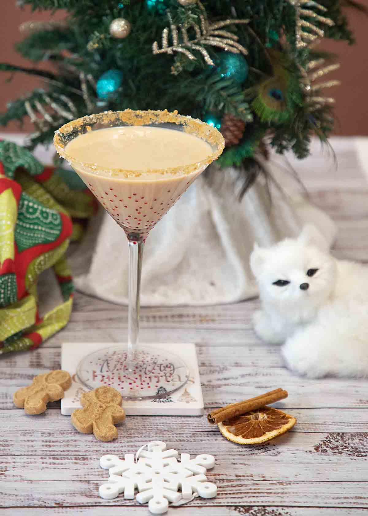Gingerbread Christmas Martini Glasses