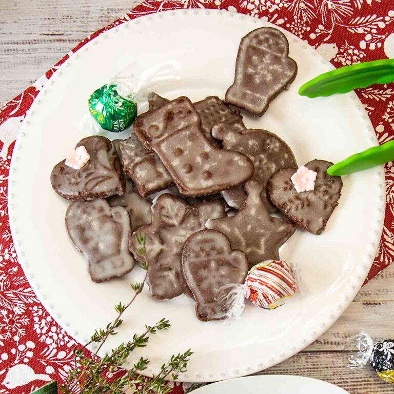 WInter Chocolate Cookies with Cookie Stamps