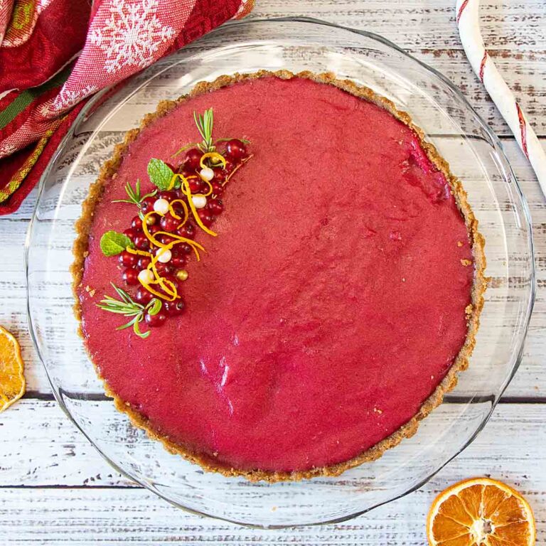 cranberry curd tart