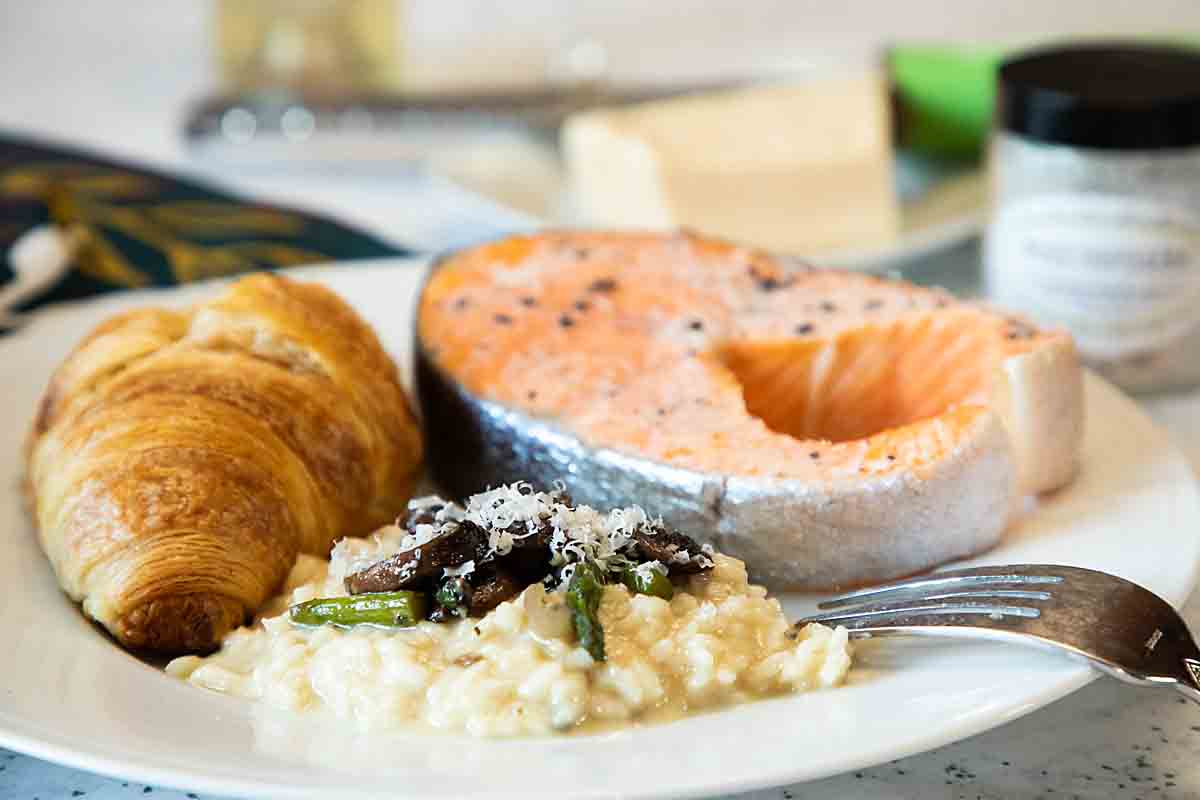 Truffle Risotto with Salmon
