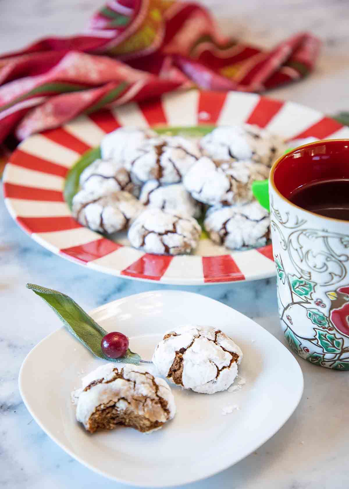 Gingerbread Crinkle Cookies