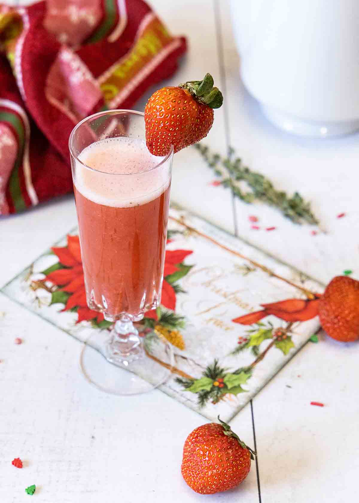 Christmas Strawberry Bellini