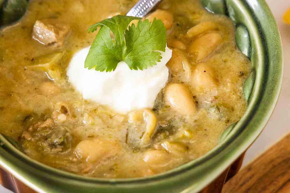 White chili with pork or chicken