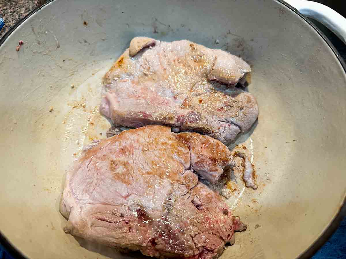 brown pork chops