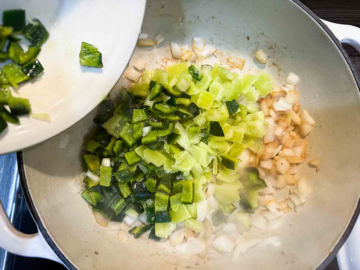 sautee other veggies, spices