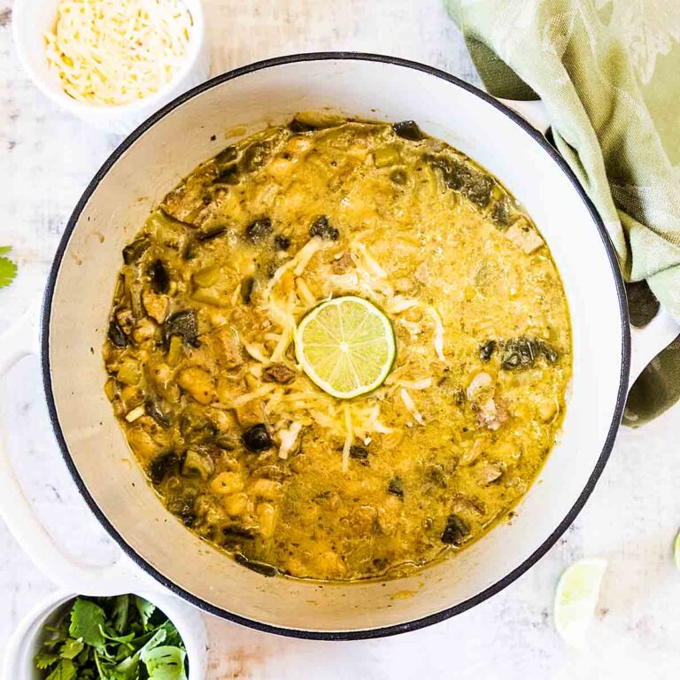 White chili with pork or chicken