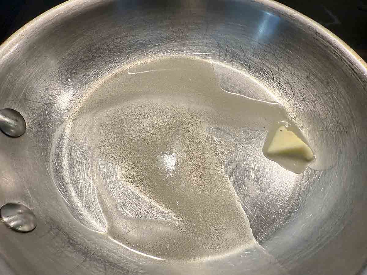 Melt butter