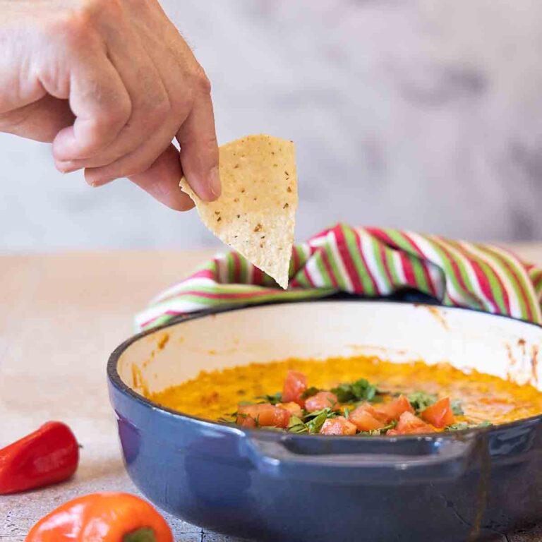 Dipping into Cheesy Corn Dip