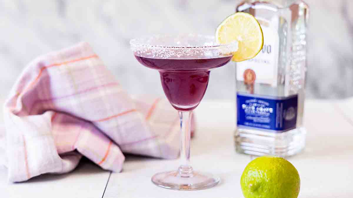 Purple Margarita with tequila