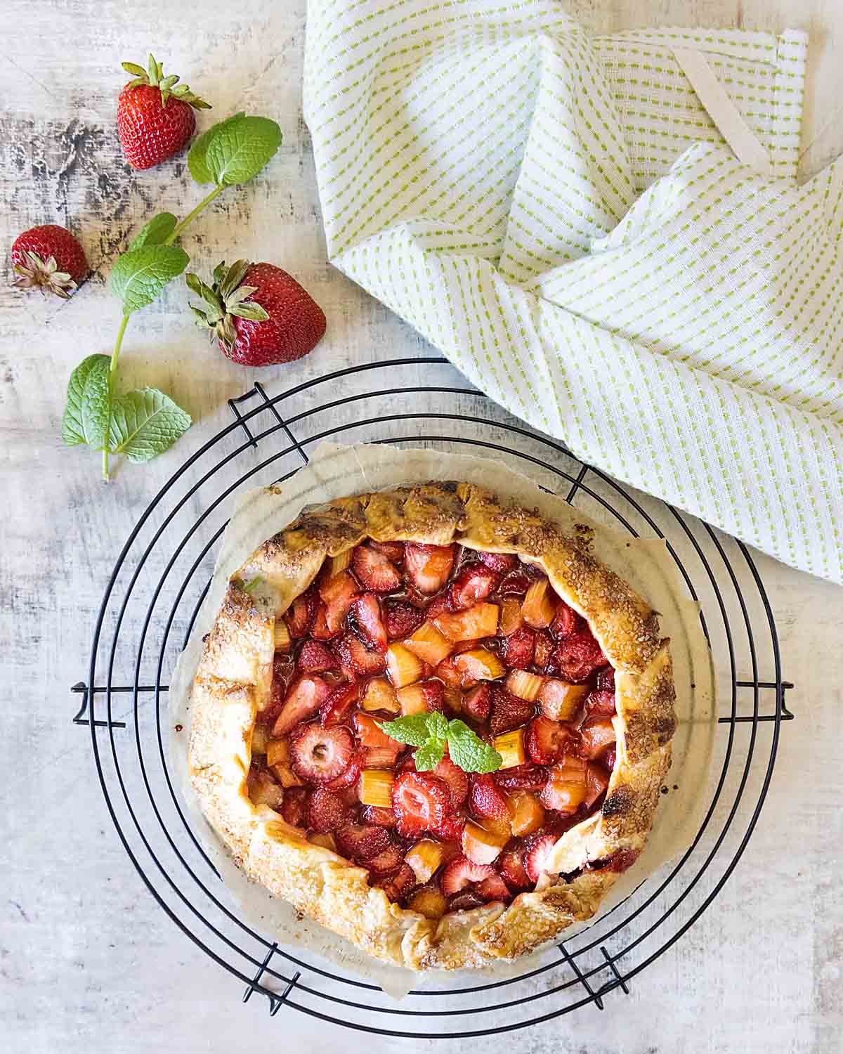 Strawberry Rhubarb Galette