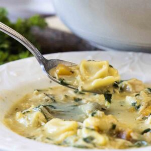 Bite of Chicken Tortellini Soup