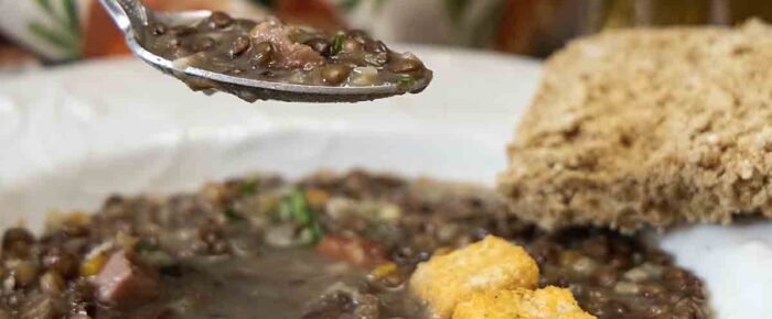 German Lentil Soup (No Hambone, No Problem)  