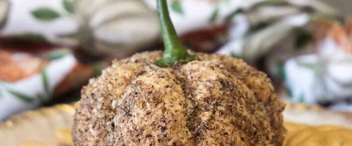 Pumpkin Cheese Ball #HalloweenTreatsWeek Pumpkin Cheese Ball #HalloweenTreatsWeek