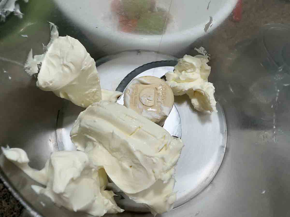process cream cheese until smooth