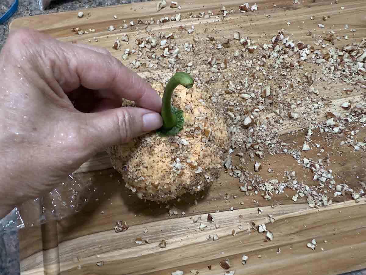 press in pepper stem