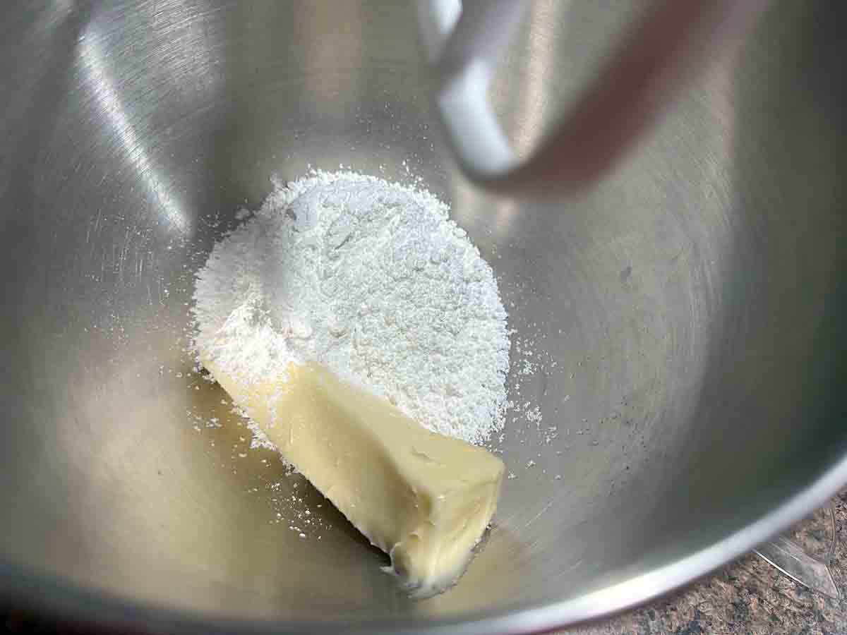 cream butter and sugar
