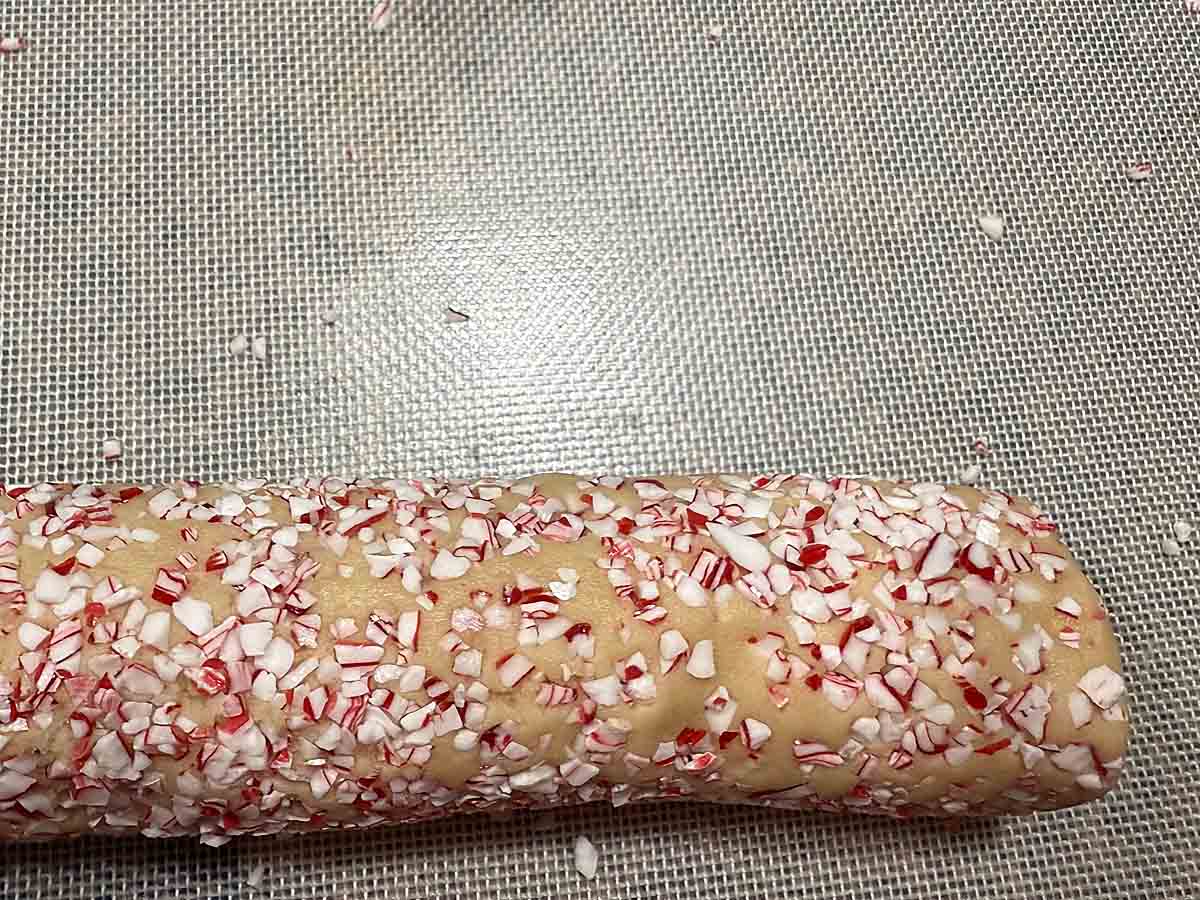 log rolled in peppermint