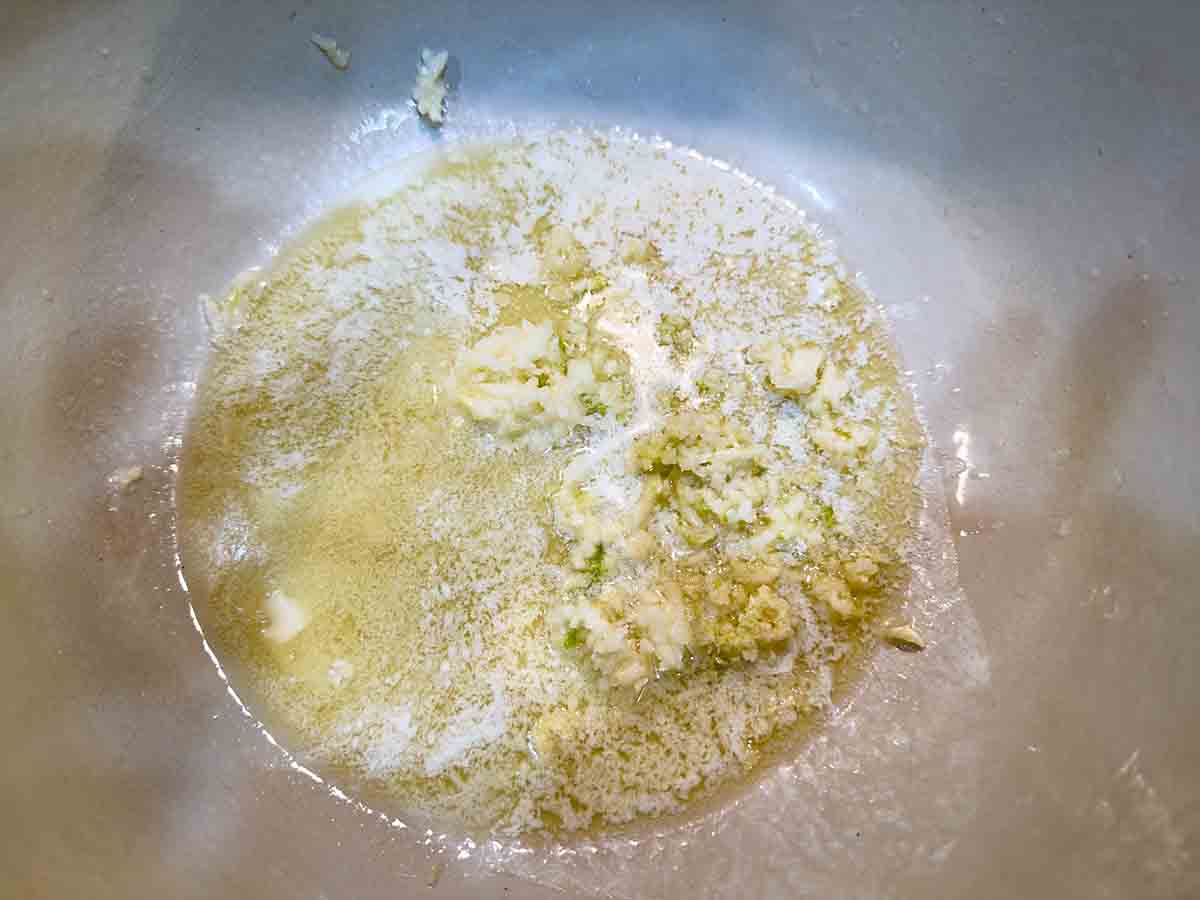 cook garlic in butter