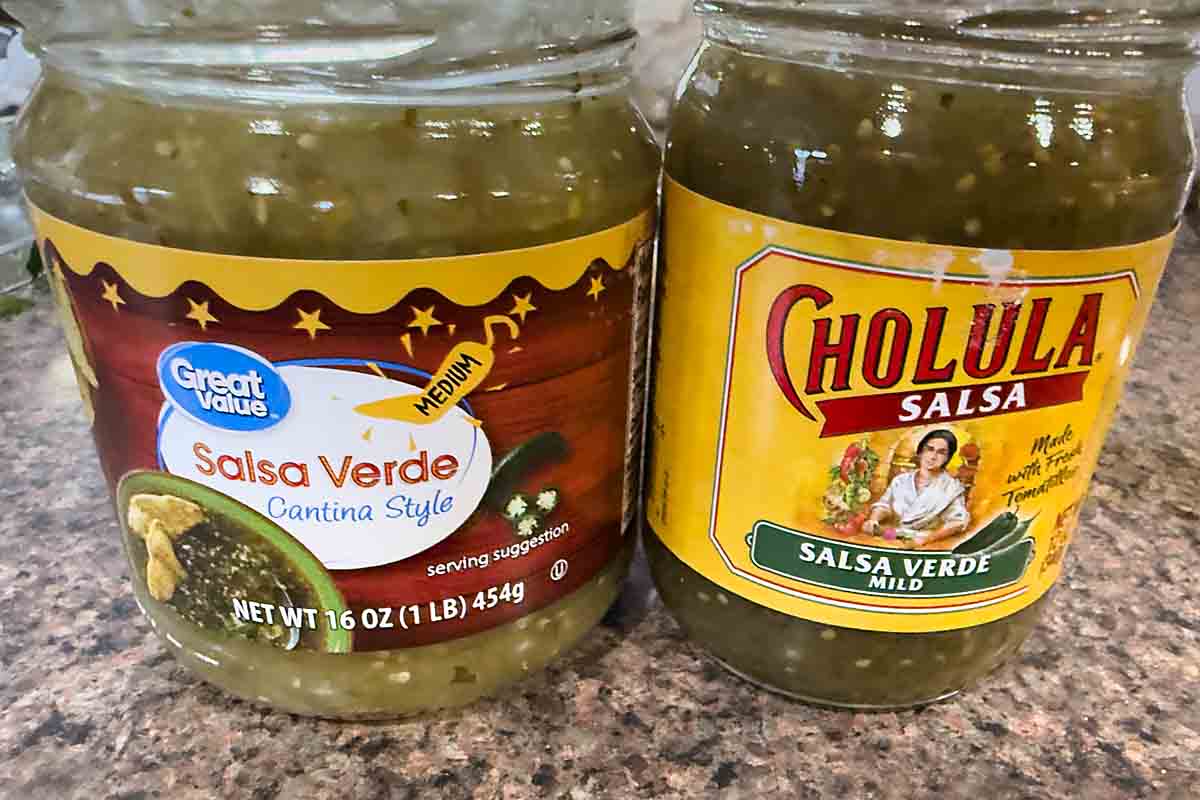 2 jars of salsa verde