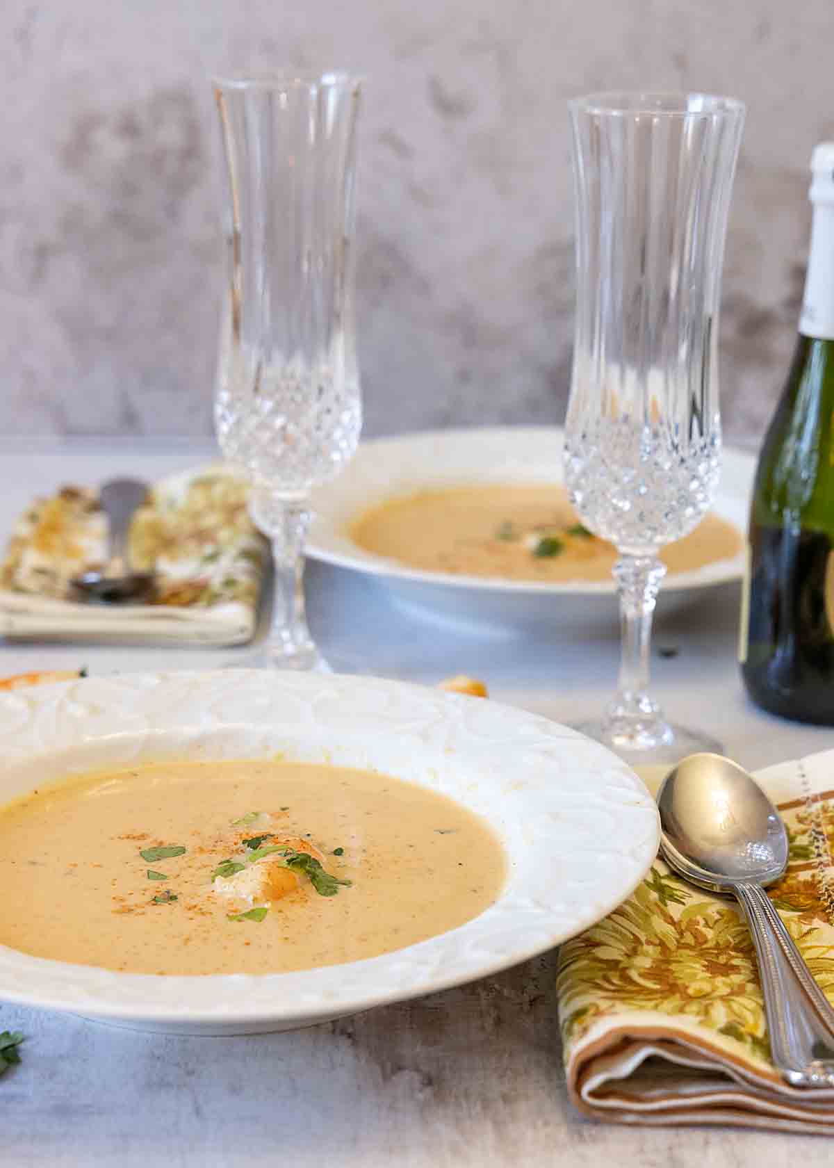 Shrimp Bisque with Champagne