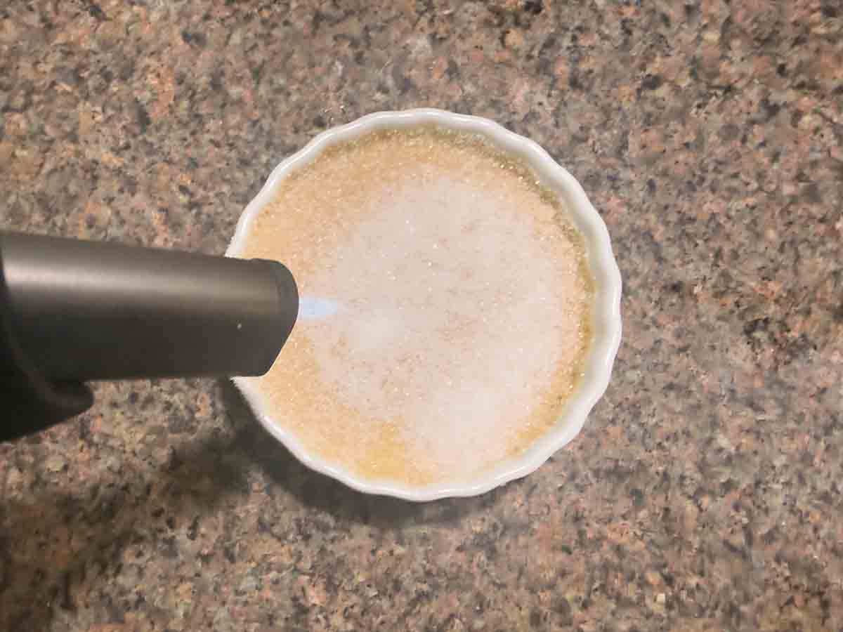 torching the sugar on top