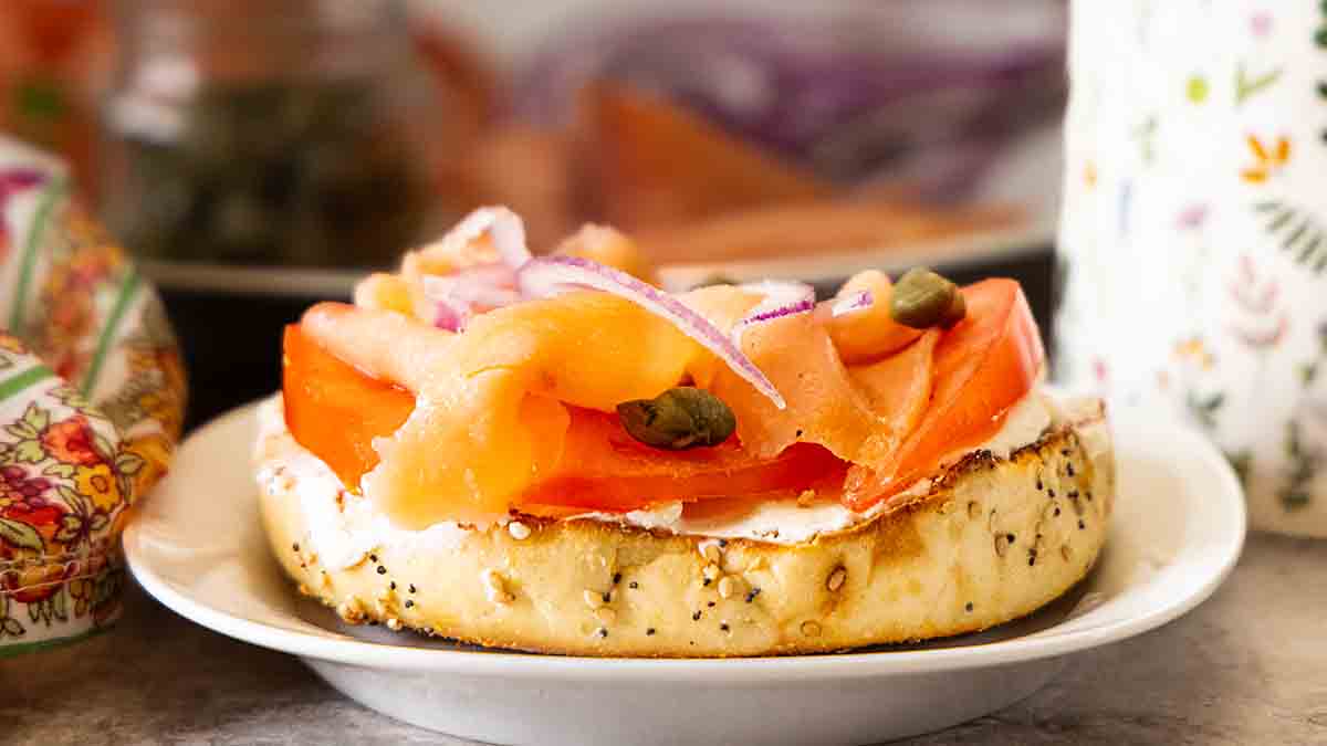 Bagel with lox