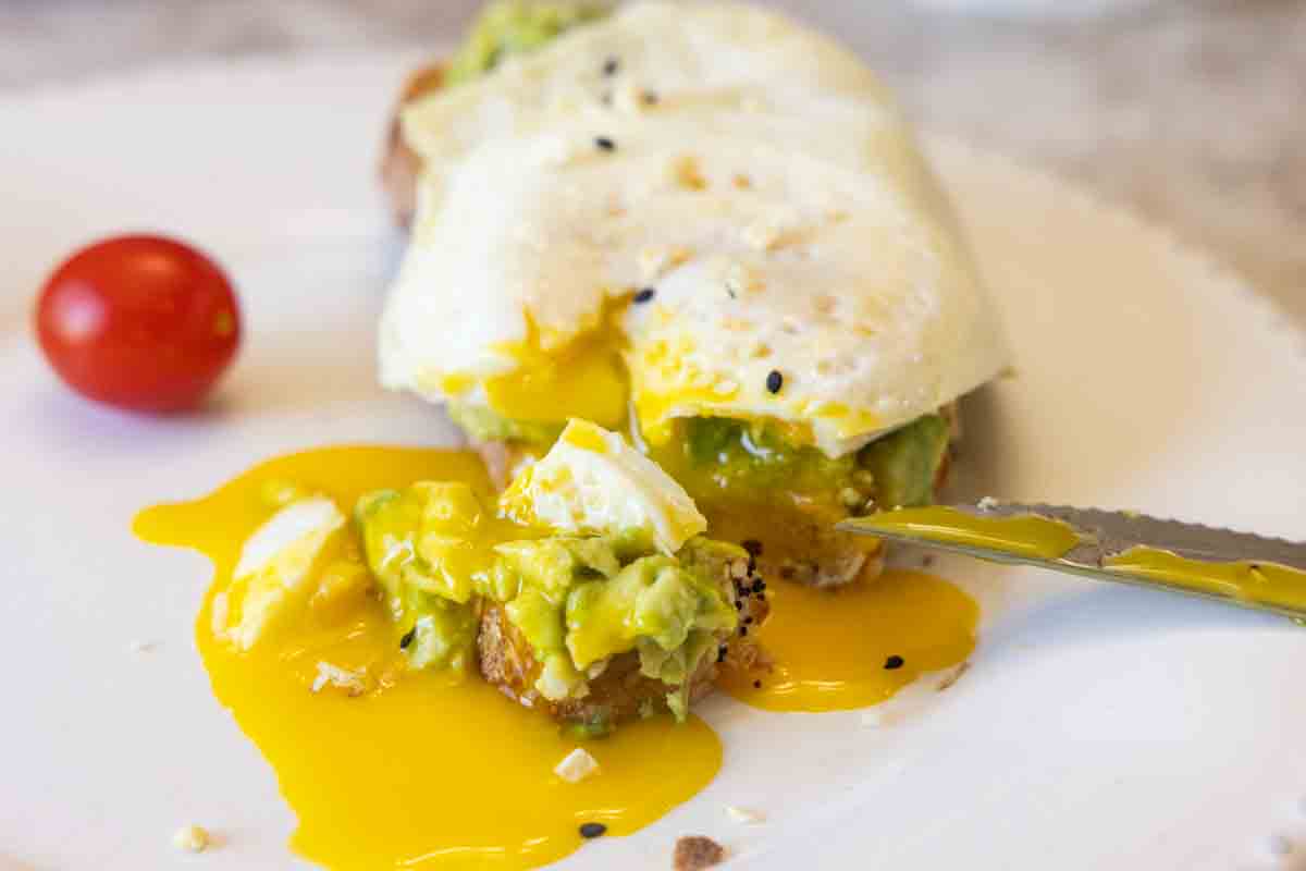 a bite with egg