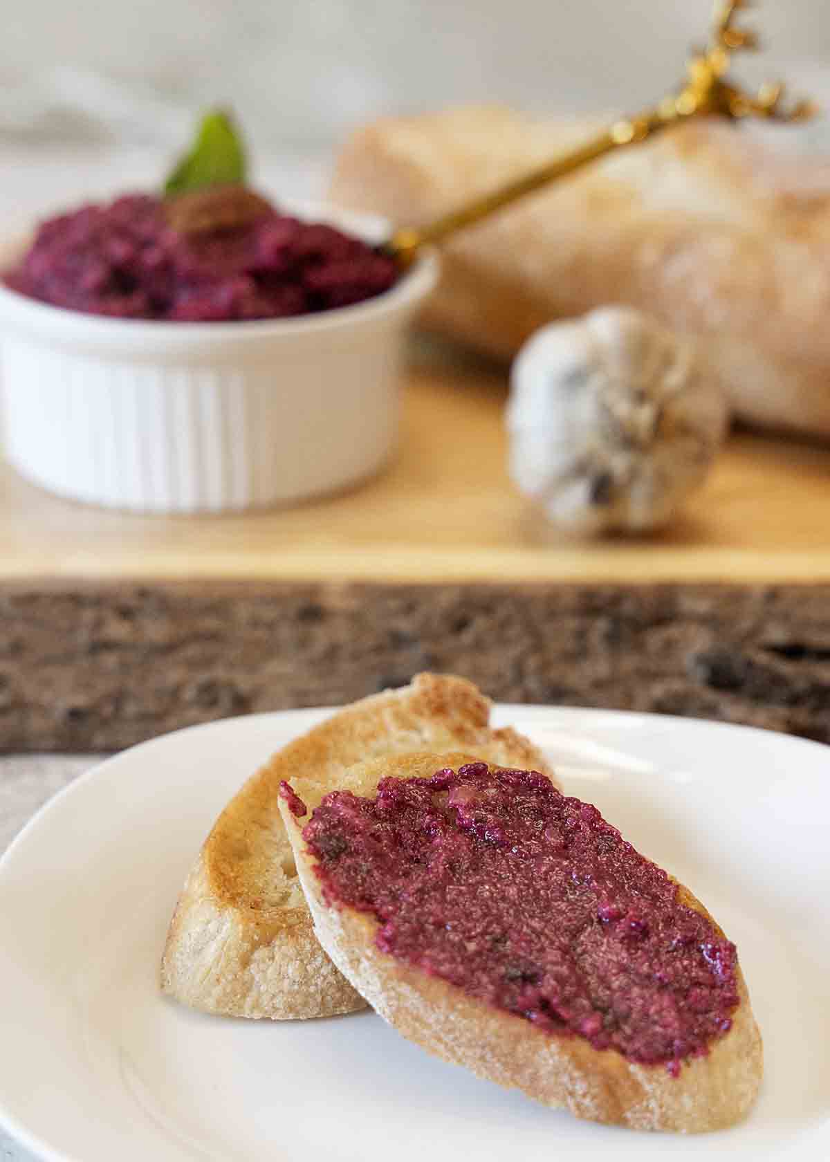 beet pesto spread