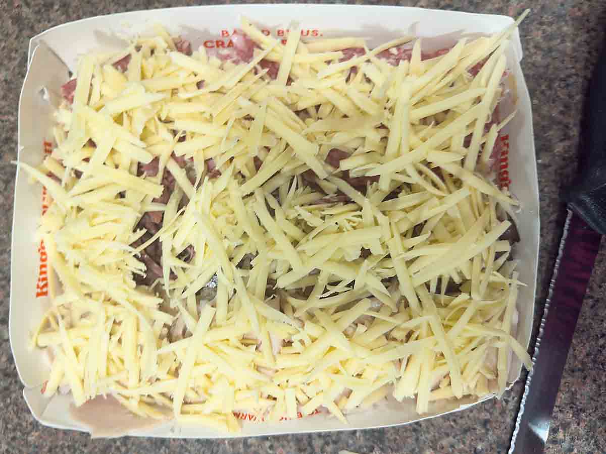 top with cheese